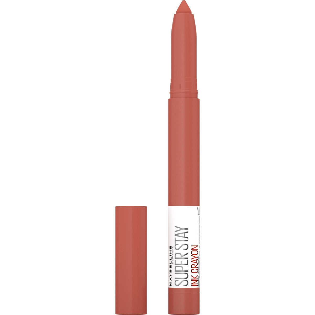 Maybelline crayon front packaging showing shade and compact benefit