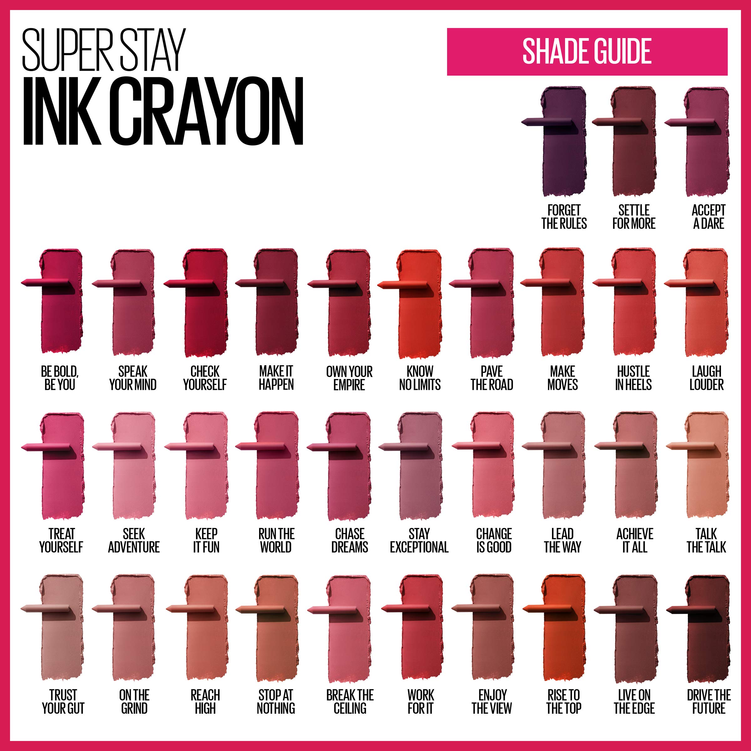 MAYBELLINE crayon held in hand to show compact, travel-friendly size