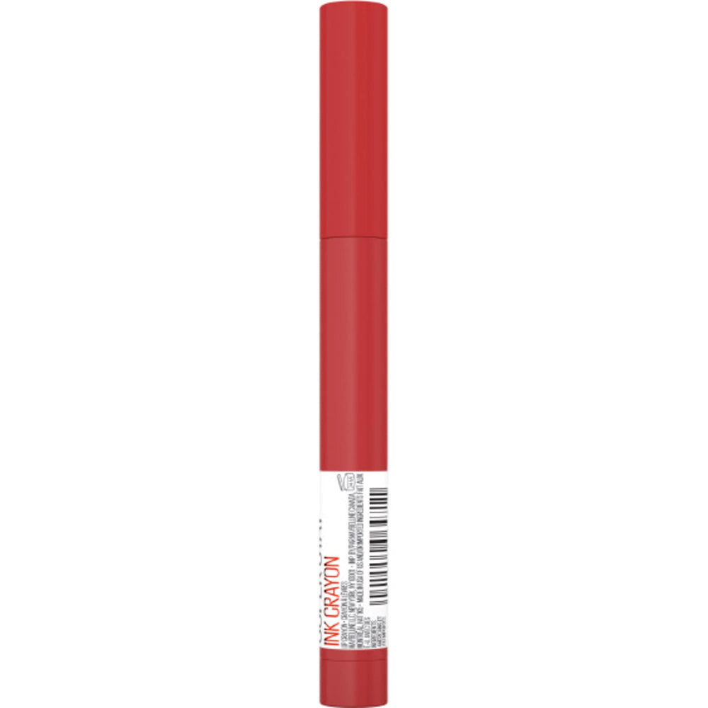 MAYBELLINE lipping application in mirror showing effortless one-stroke color