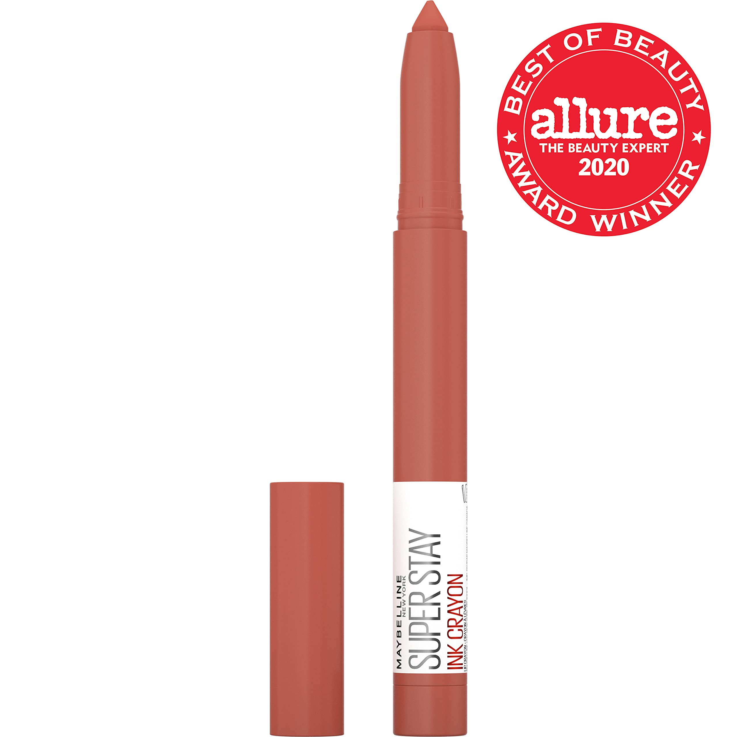 Maybelline lip application demonstrating full matte coverage benefit