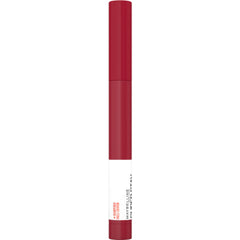 MAYBELLINE crayon next to coin illustrating portable 0.04 oz travel size benefit