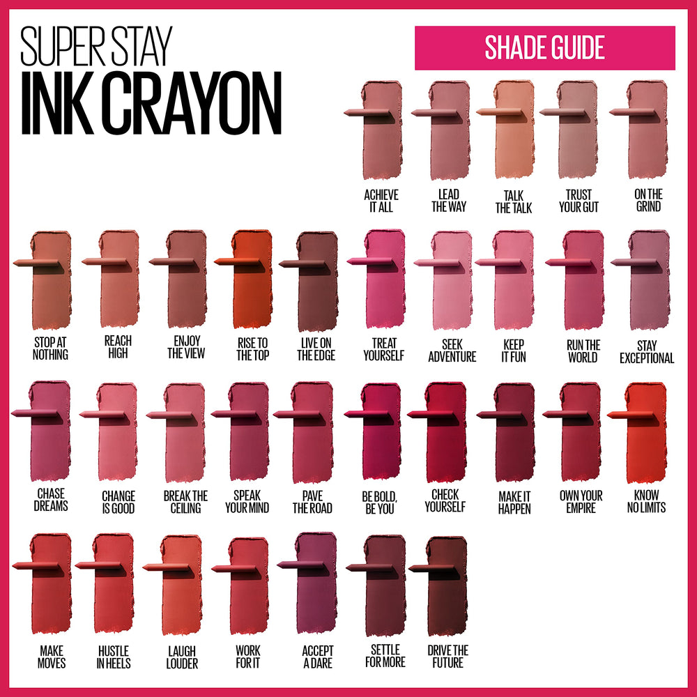 MAYBELLINE crayon next to hand for scale and travel-friendly convenience