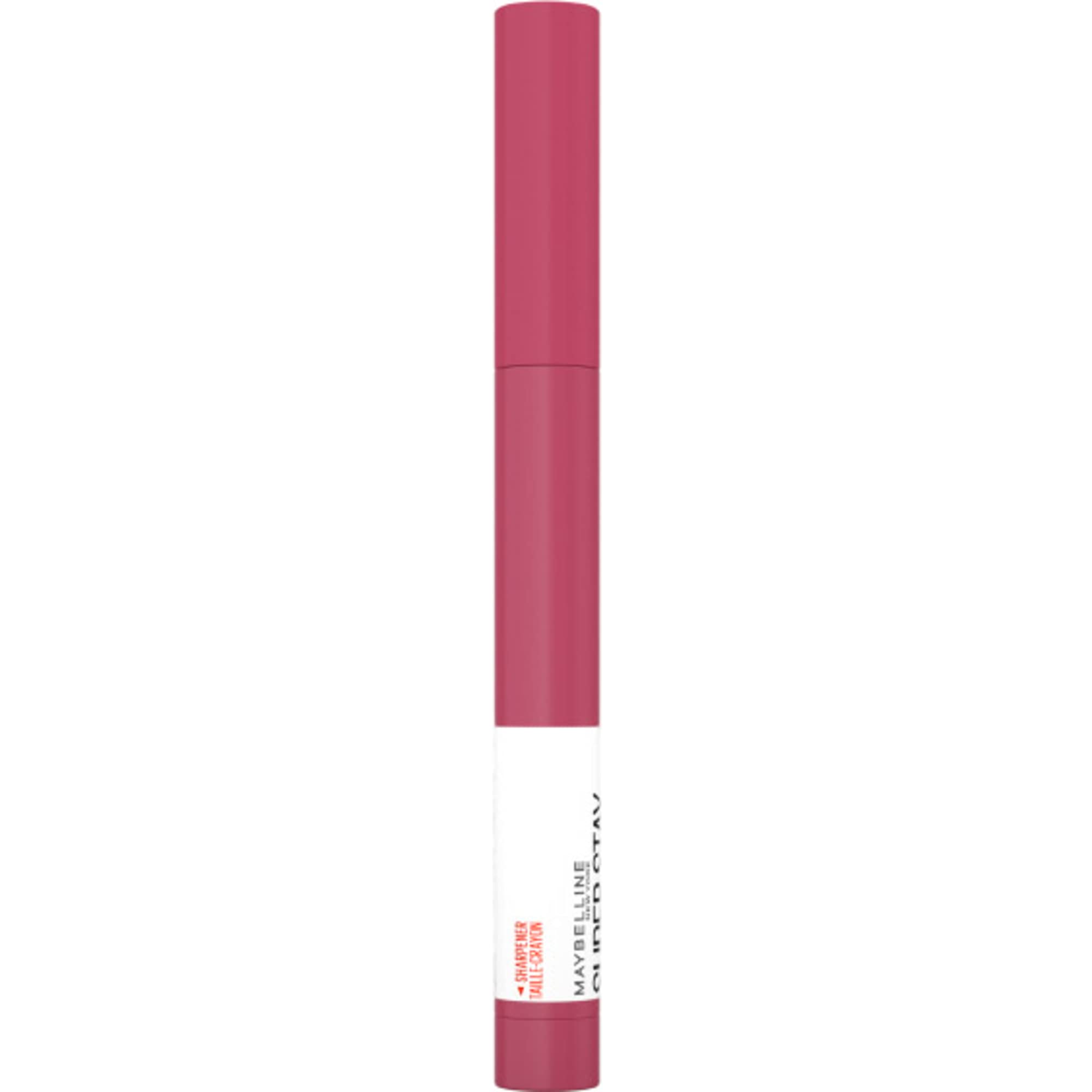 Maybelline Super Stay crayon beside coin showing compact travel size