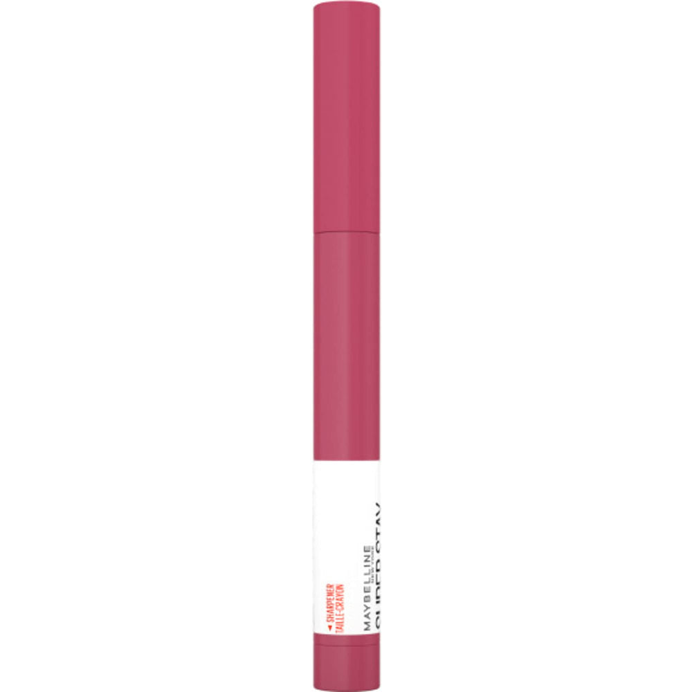 Maybelline Super Stay crayon beside coin showing compact travel size