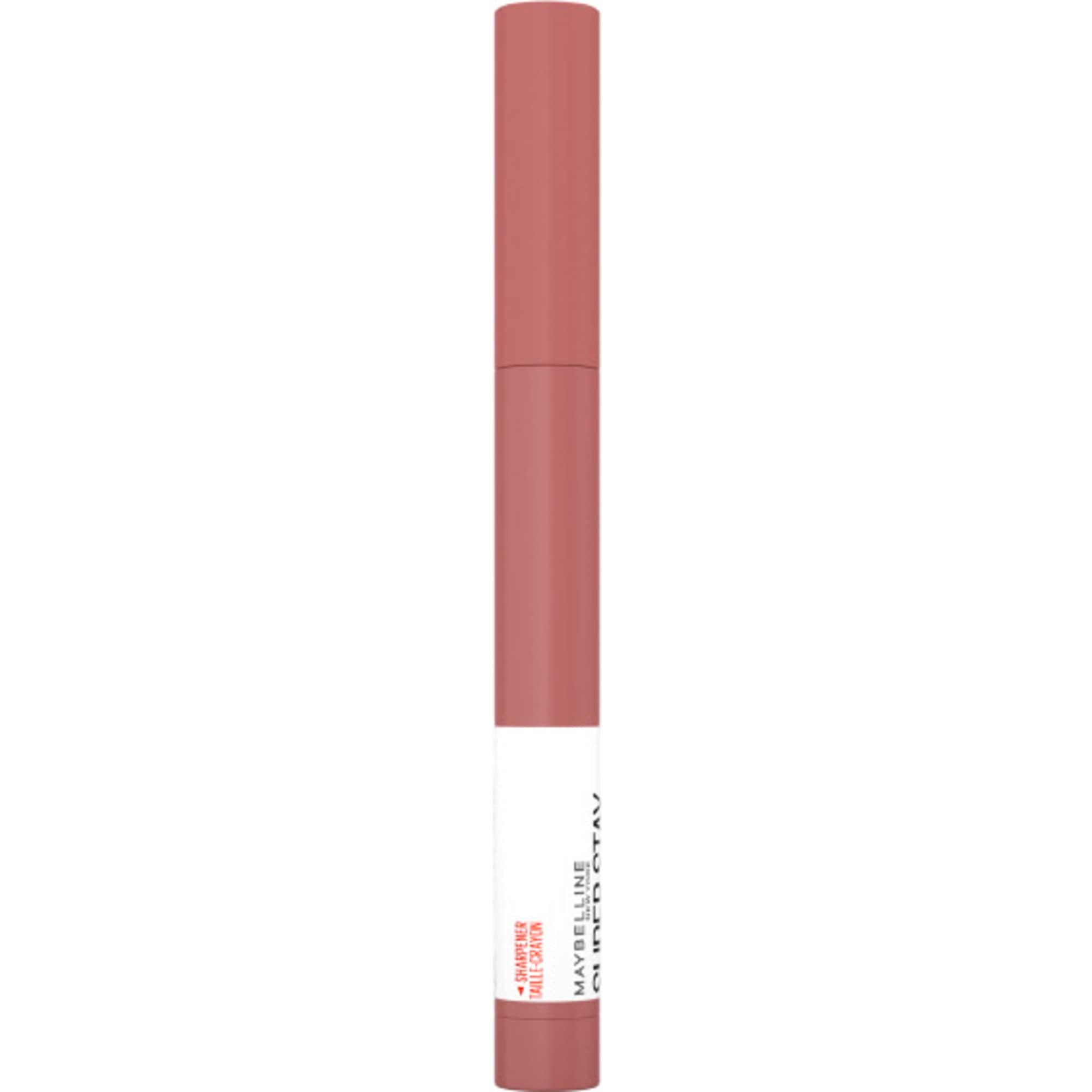 MAYBELLINE applied on model lips showing brown nude finish and flattering look