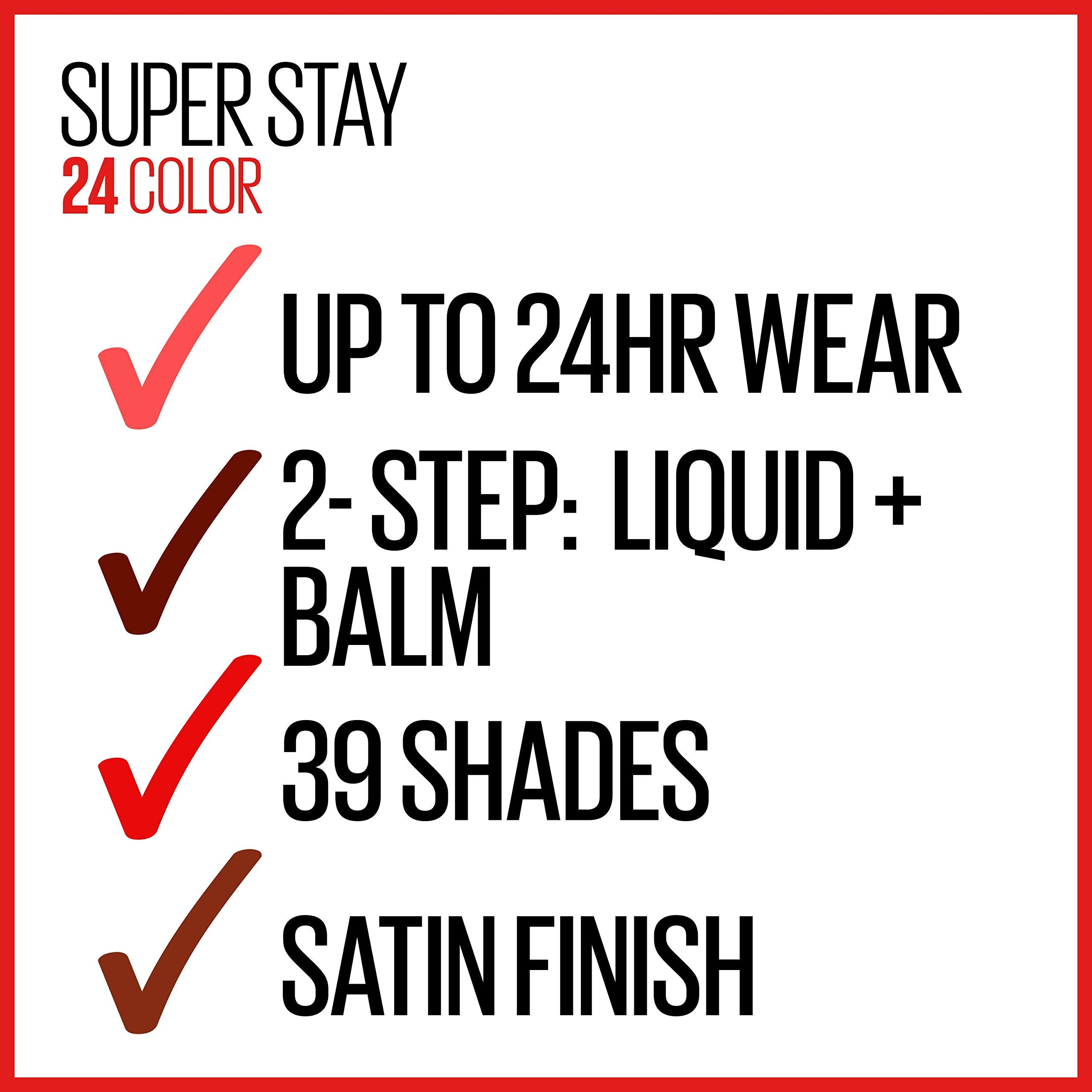 Maybelline worn on lips closeup showing long‑lasting brown color payoff