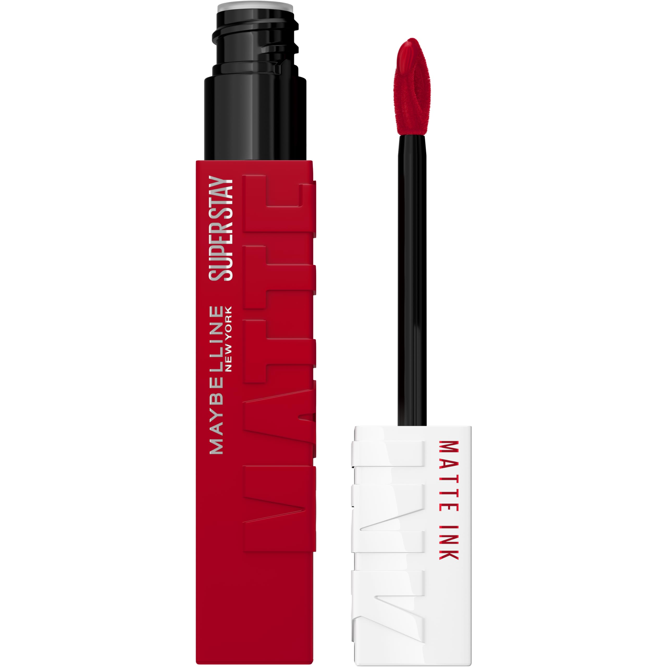 Maybelline Super Stay front packaging showing shade Pioneer and long-wear benefit