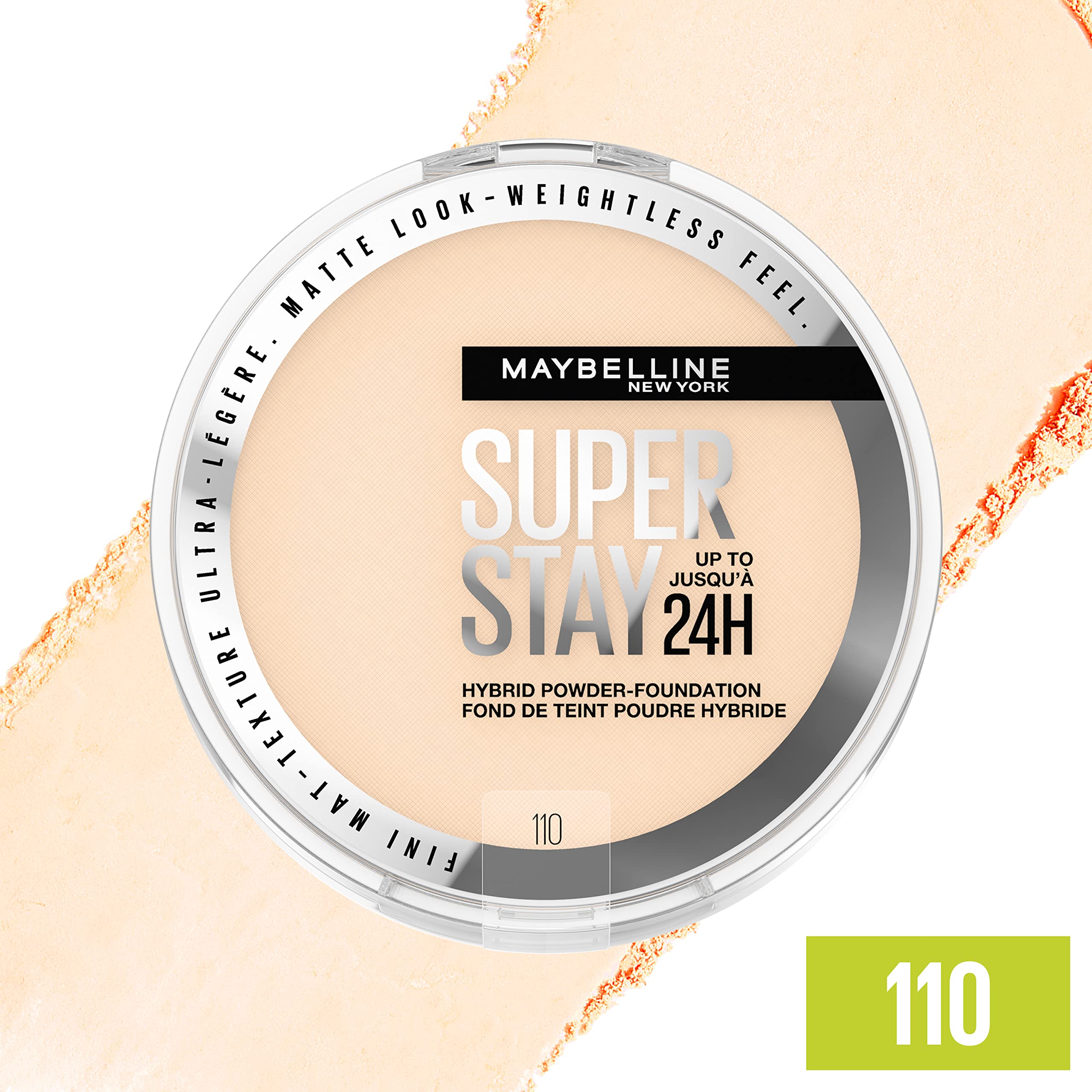 Maybelline powder texture close-up highlighting smooth blendability benefit
