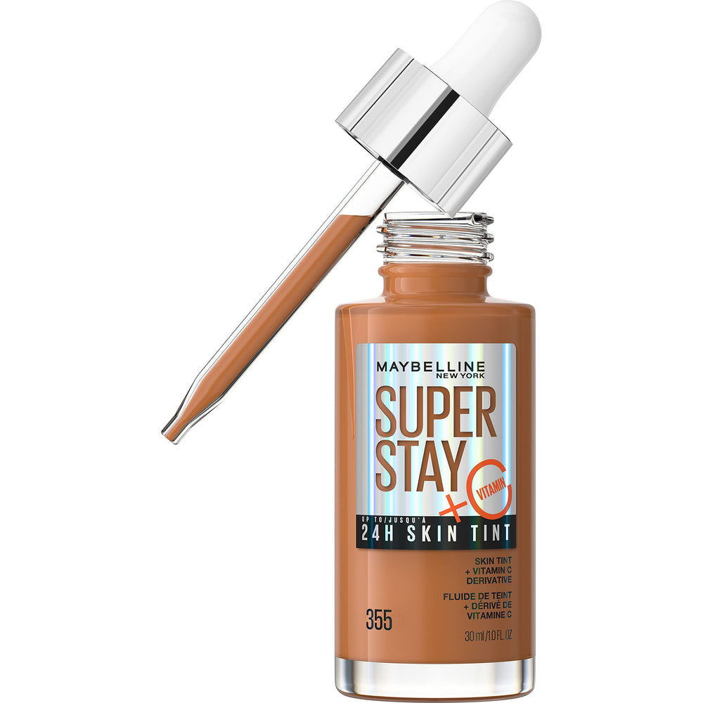 Maybelline front packaging showing bottle and label, brightened complexion benefit