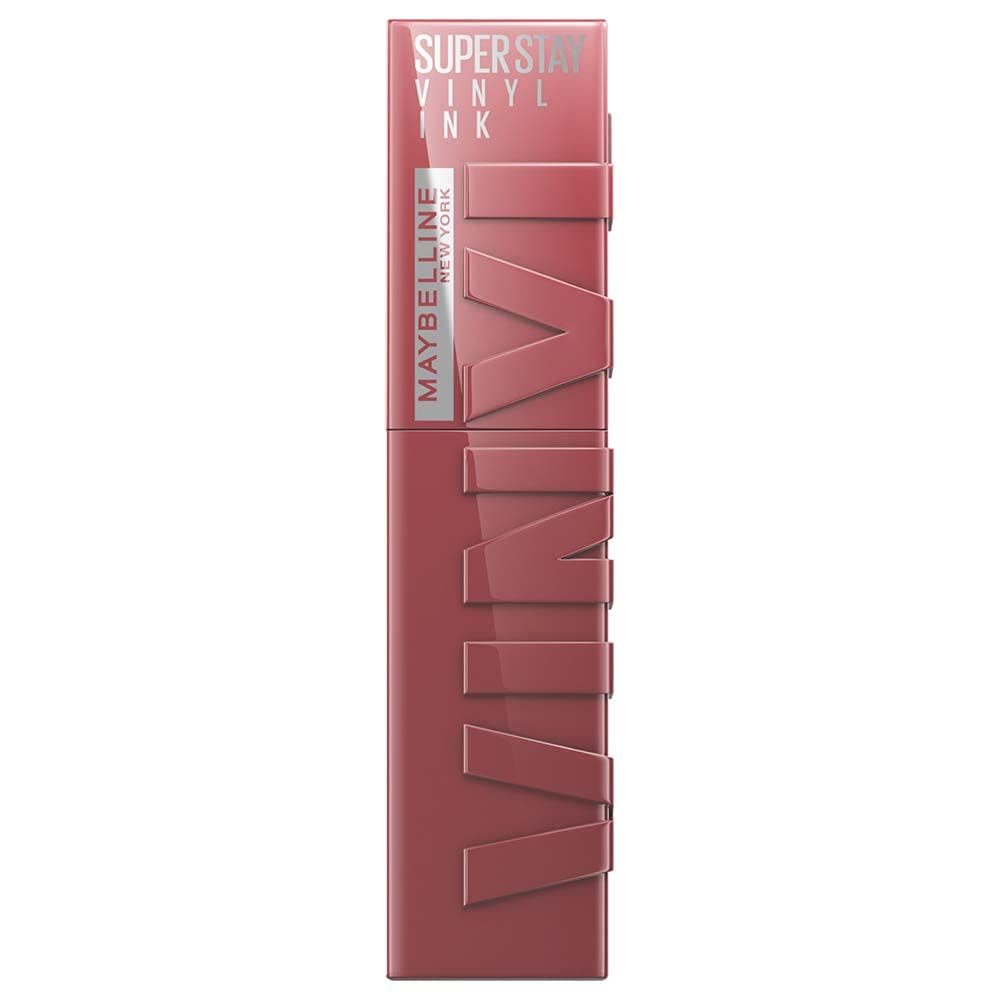 Maybelline front packaging showing glossy tube and brand clarity