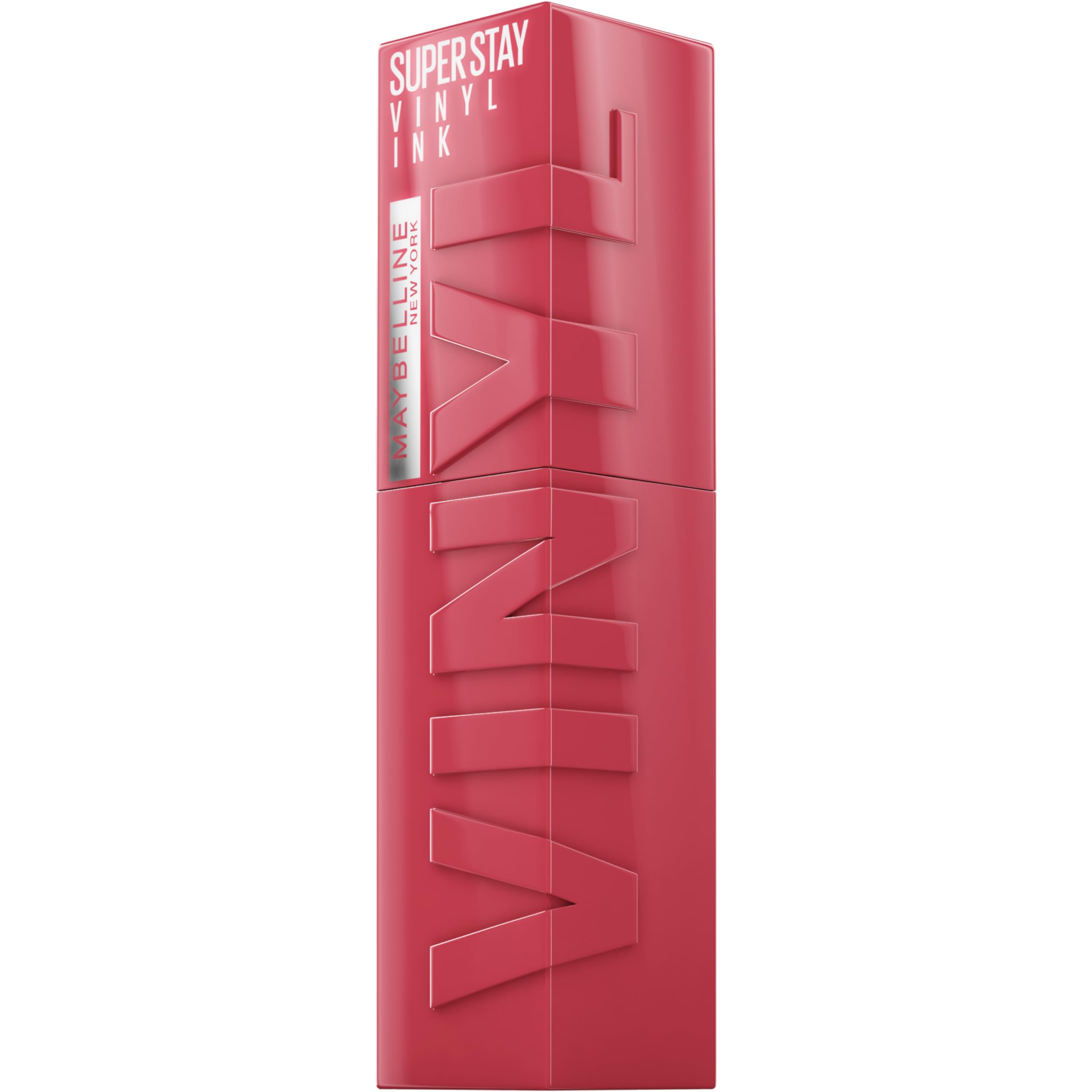 MAYBELLINE beside a coin for scale showing compact size and travel-friendly benefit