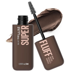 Maybelline Superfluff front packaging showing product and shade Deep Brown benefit natural volume