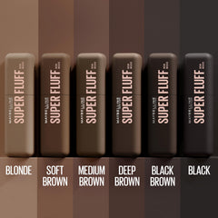 Maybelline Superfluff next to ruler shows compact size and travel-friendly benefit