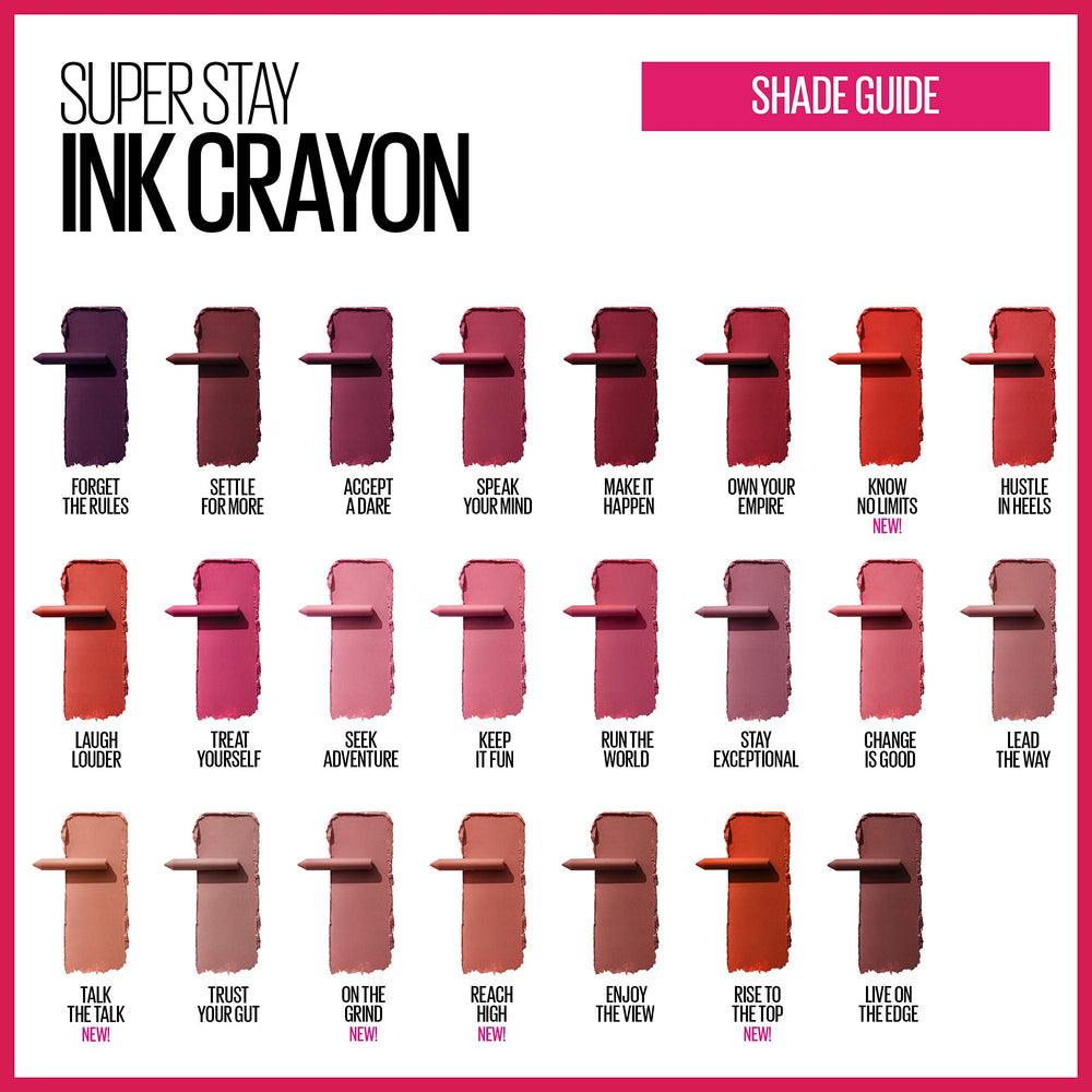MAYBELLINE crayon in hand demonstrating compact size for travel-friendly benefit