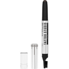 Maybelline TattooStudio front packaging showing product and shade Deep Brown benefit: clear shade ID