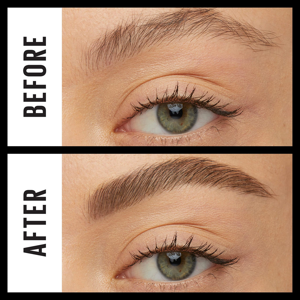 Maybelline TattooStudio swatch of Soft Brown shade showing color payoff and true-to-tone match