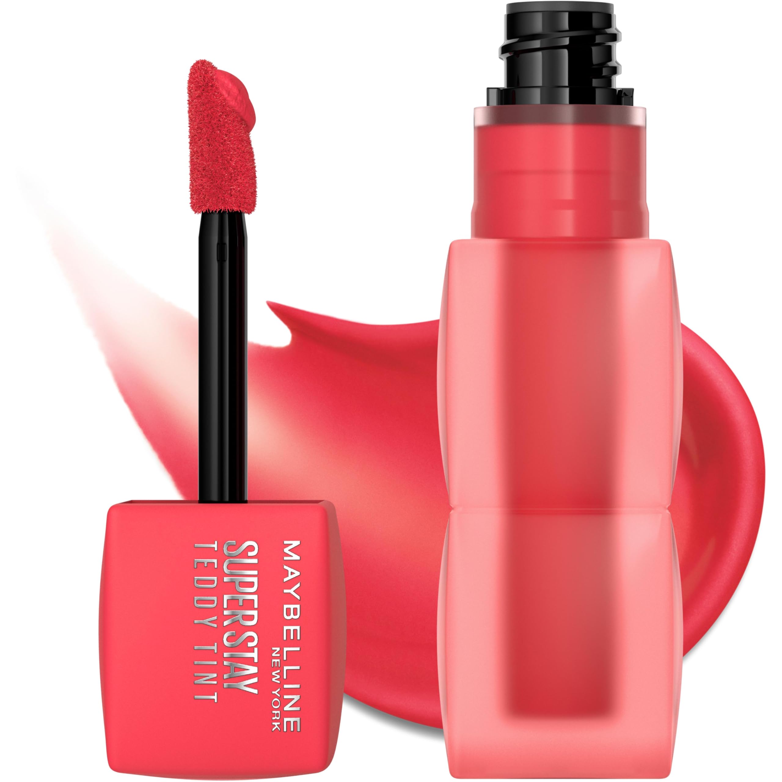 Maybelline packaging label detail highlighting shade name and vegan formula