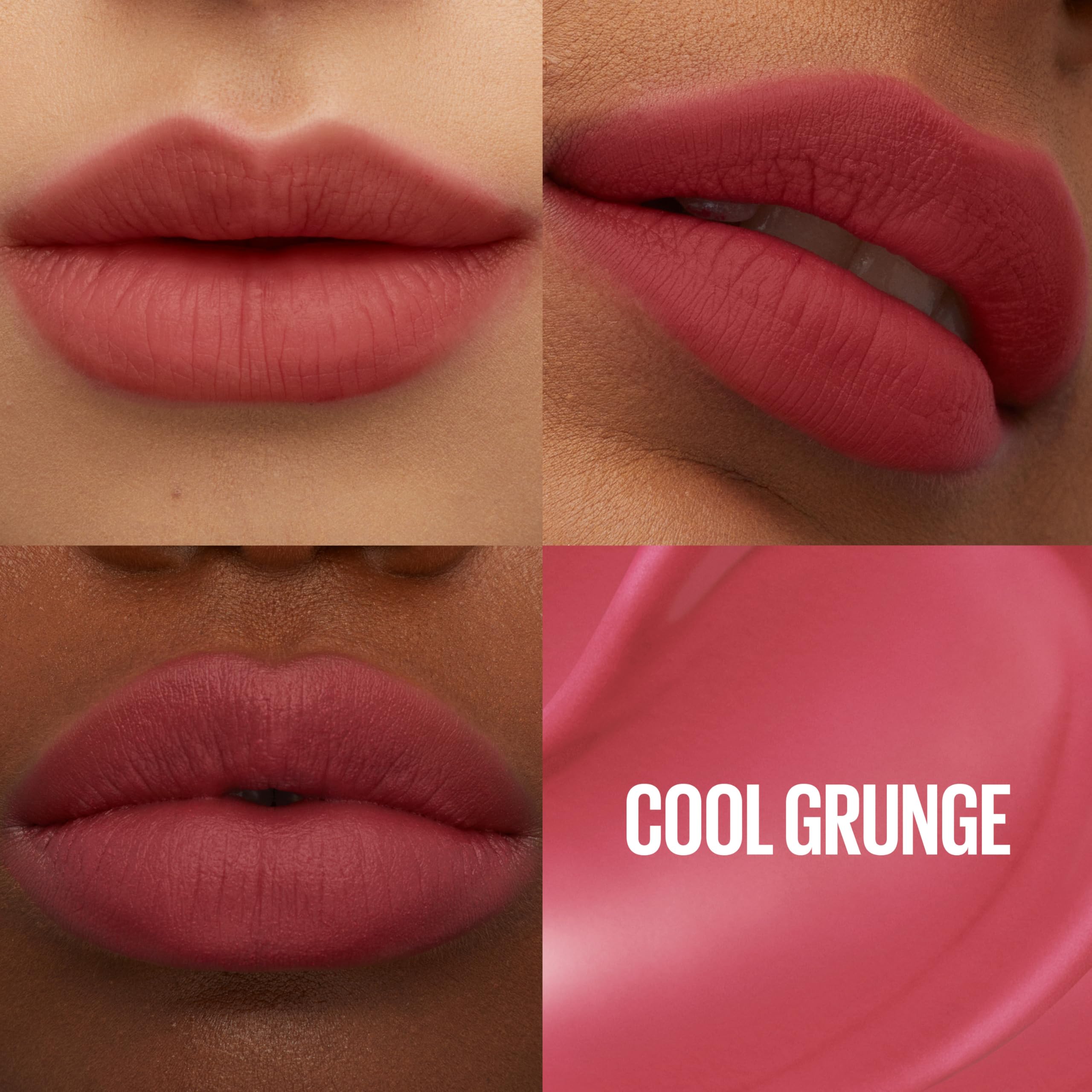 Maybelline close-up texture of Super Stay Teddy showing smooth matte finish