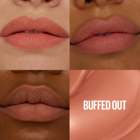 MAYBELLINE Teddy close texture shot highlighting smooth matte finish and easy blend benefit