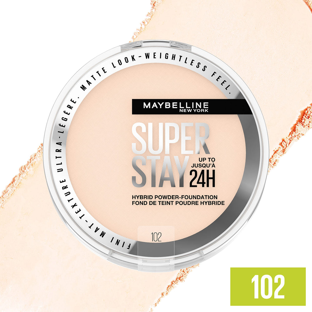 Maybelline powder texture close-up highlighting smooth blendable finish
