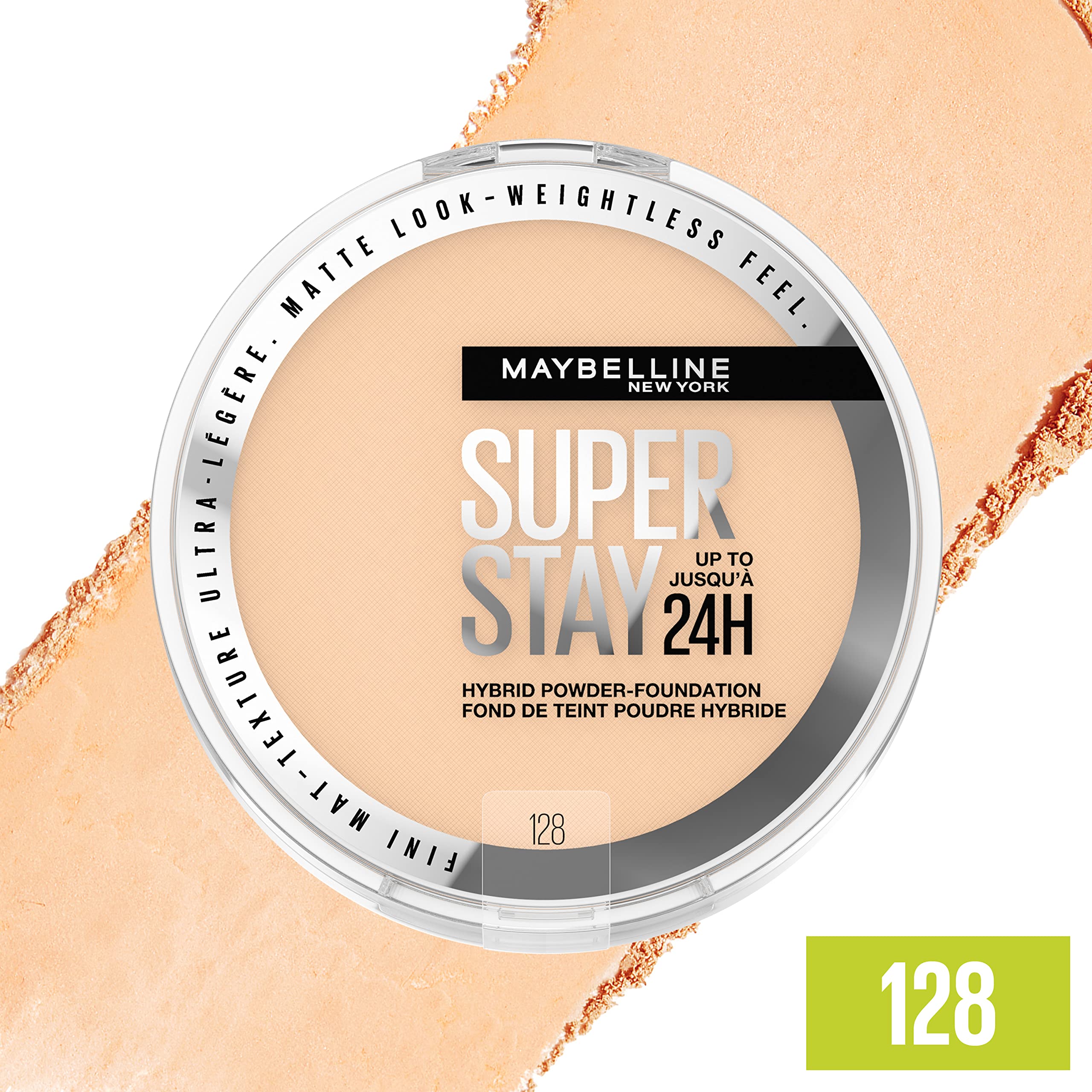 Maybelline powder texture close-up showing smooth blendable finish