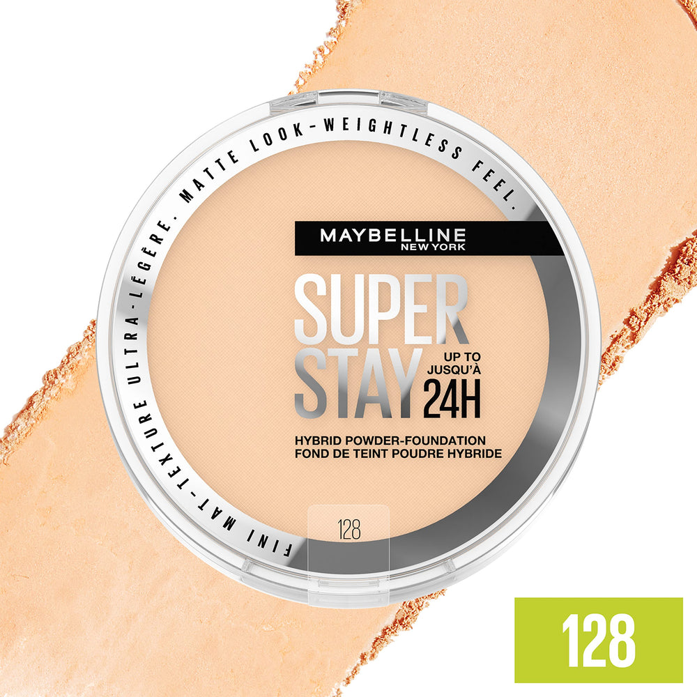Maybelline powder texture close-up showing smooth blendable finish