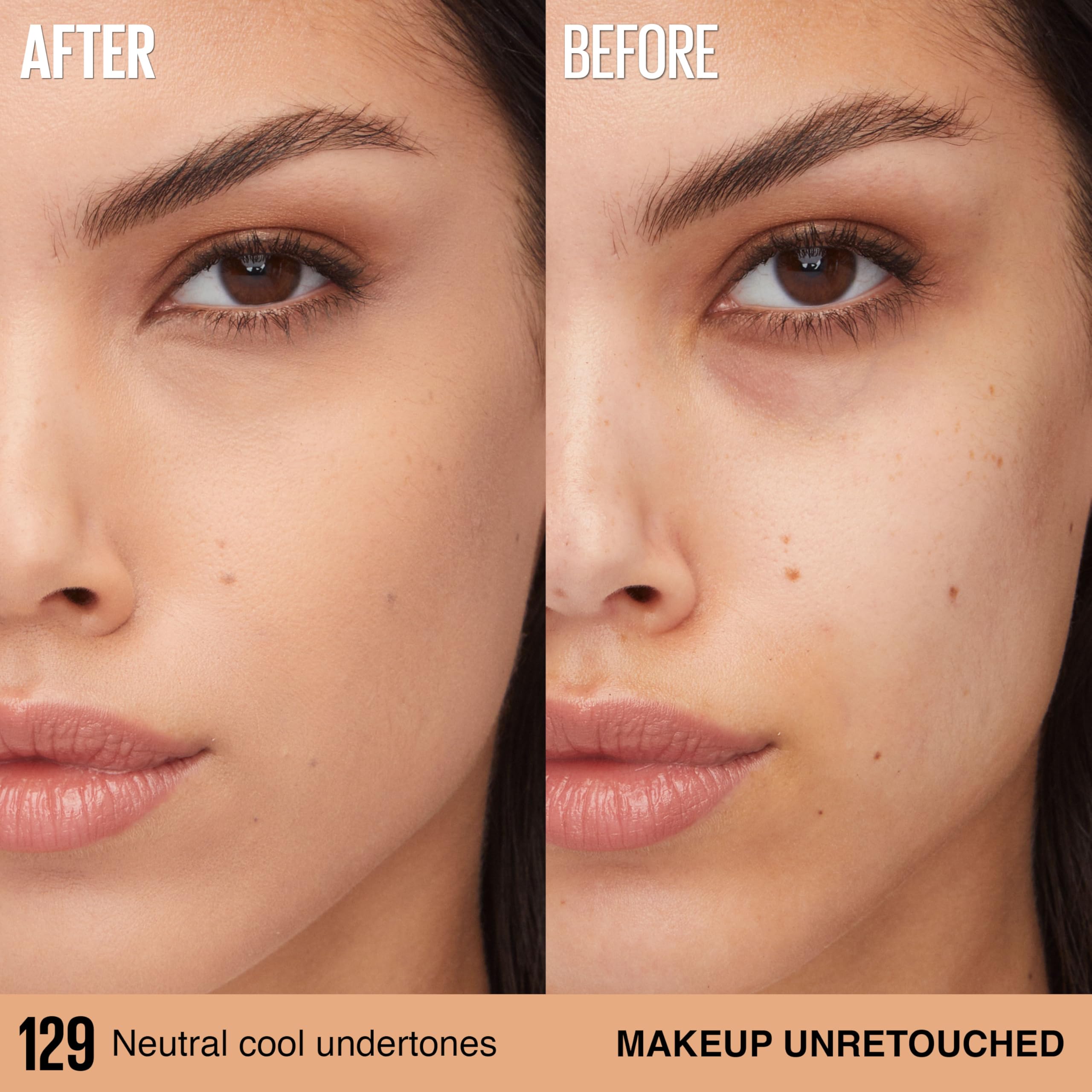 Maybelline formula texture close-up showing luminous-matte finish and lightweight feel
