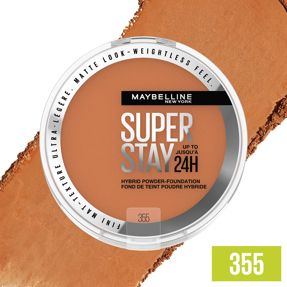 Maybelline close-up texture of powder showing smooth matte finish and blendability