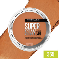 Maybelline close-up texture of powder showing smooth matte finish and blendability
