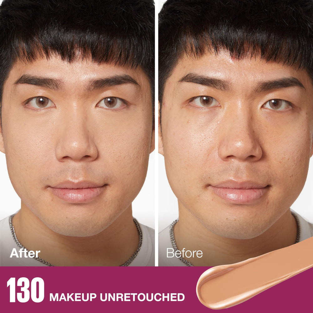 MAYBELLINE concealer texture swiped on skin showing blendability