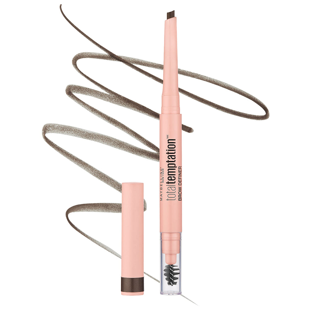 Maybelline Total Temptation pencil front packaging showing product and shade, easy selection benefit