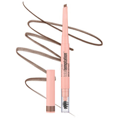 Maybelline Total Temptation pencil front view showing compact design and label benefit