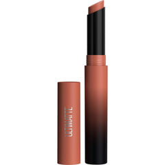 Maybelline Ultimatte lipstick bullet front shows rich color payoff and bold intensity
