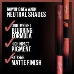 Maybelline swatch on forearm demonstrating true More Cedar color payoff and blendability