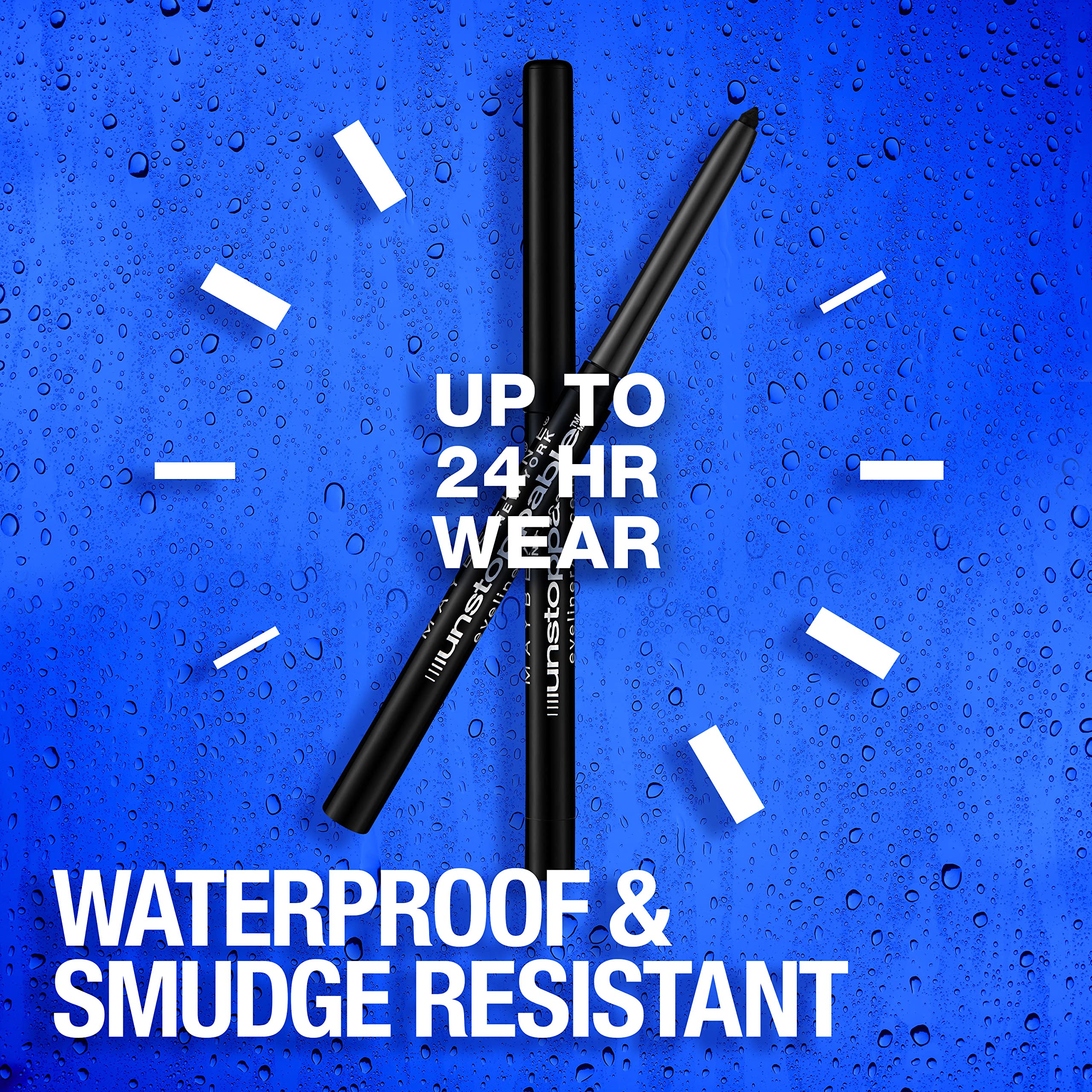 Maybelline Unstoppable being applied to eyelid demonstrating smooth glide and definition