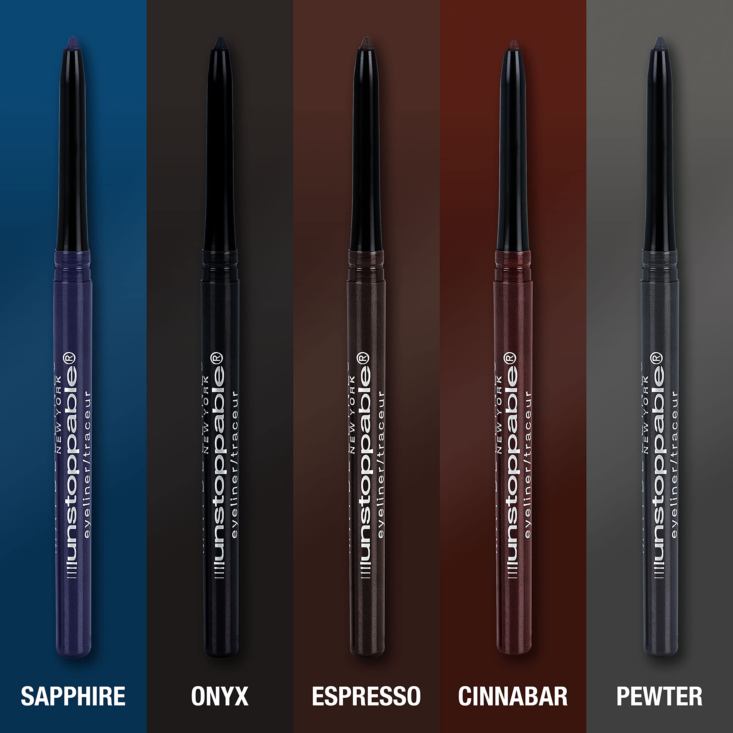 Maybelline Unstoppable beside a coin showing compact travel-ready size benefit