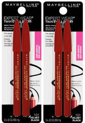 Maybelline velvet black front packaging showing dual-purpose pencils and value pack benefit