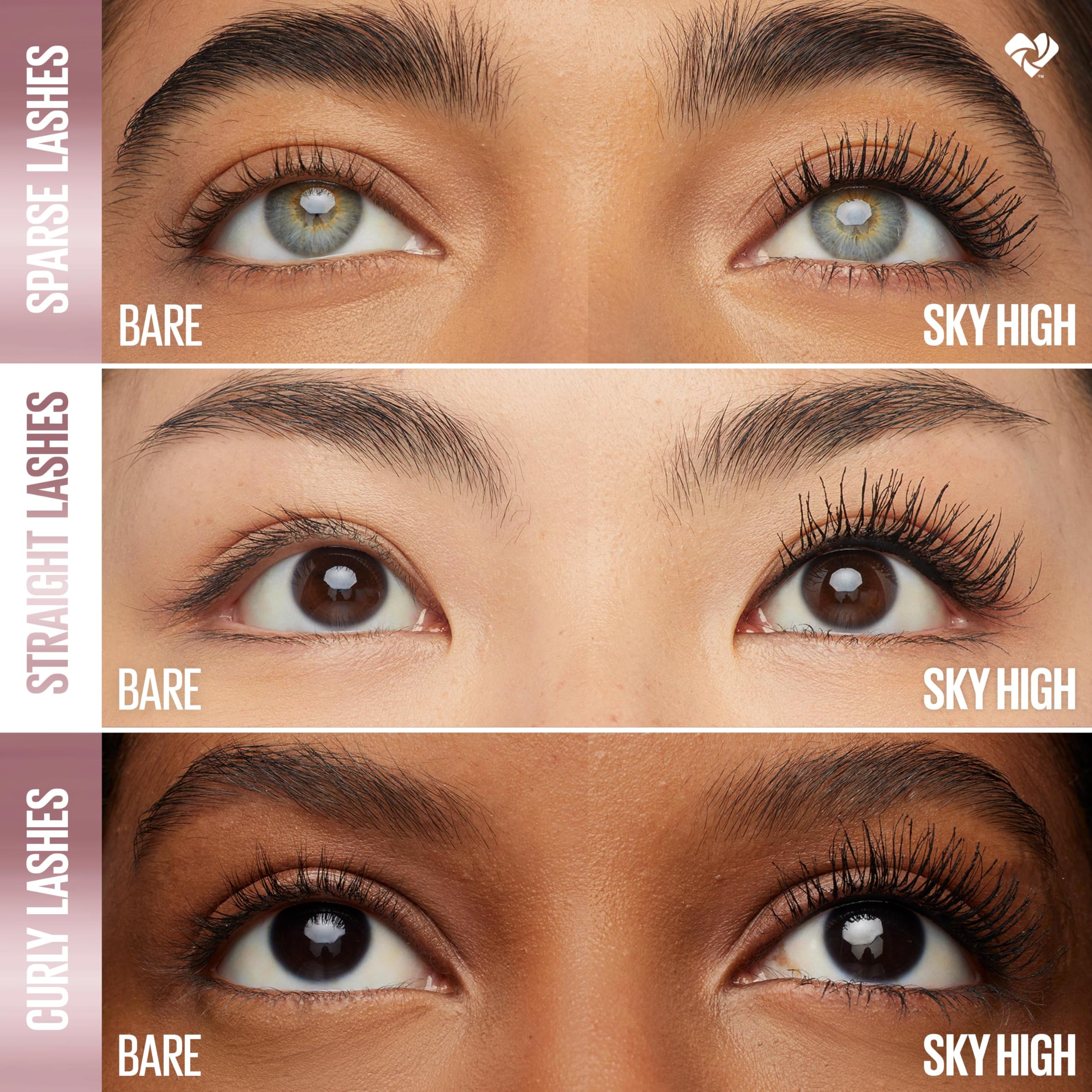 Maybelline wand coating texture close-up reveals fiber-infused volumizing benefit