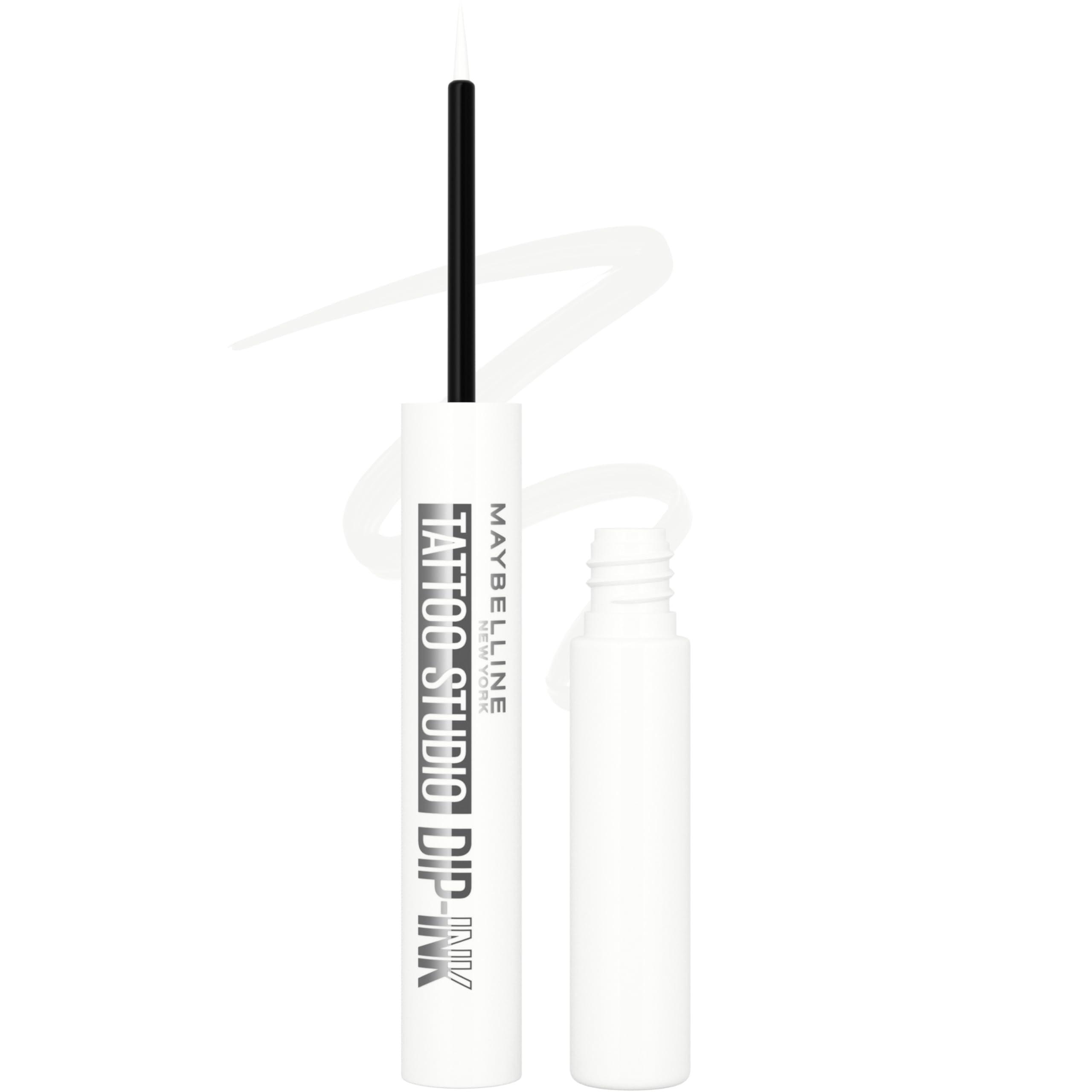 MAYBELLINE white canvas front packaging showing product and label, clean presentation benefit