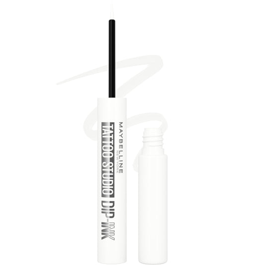 MAYBELLINE white canvas front packaging showing product and label, clean presentation benefit