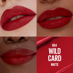 MAYBELLINE close-up of lip-hugging bullet illustrating precise application benefit