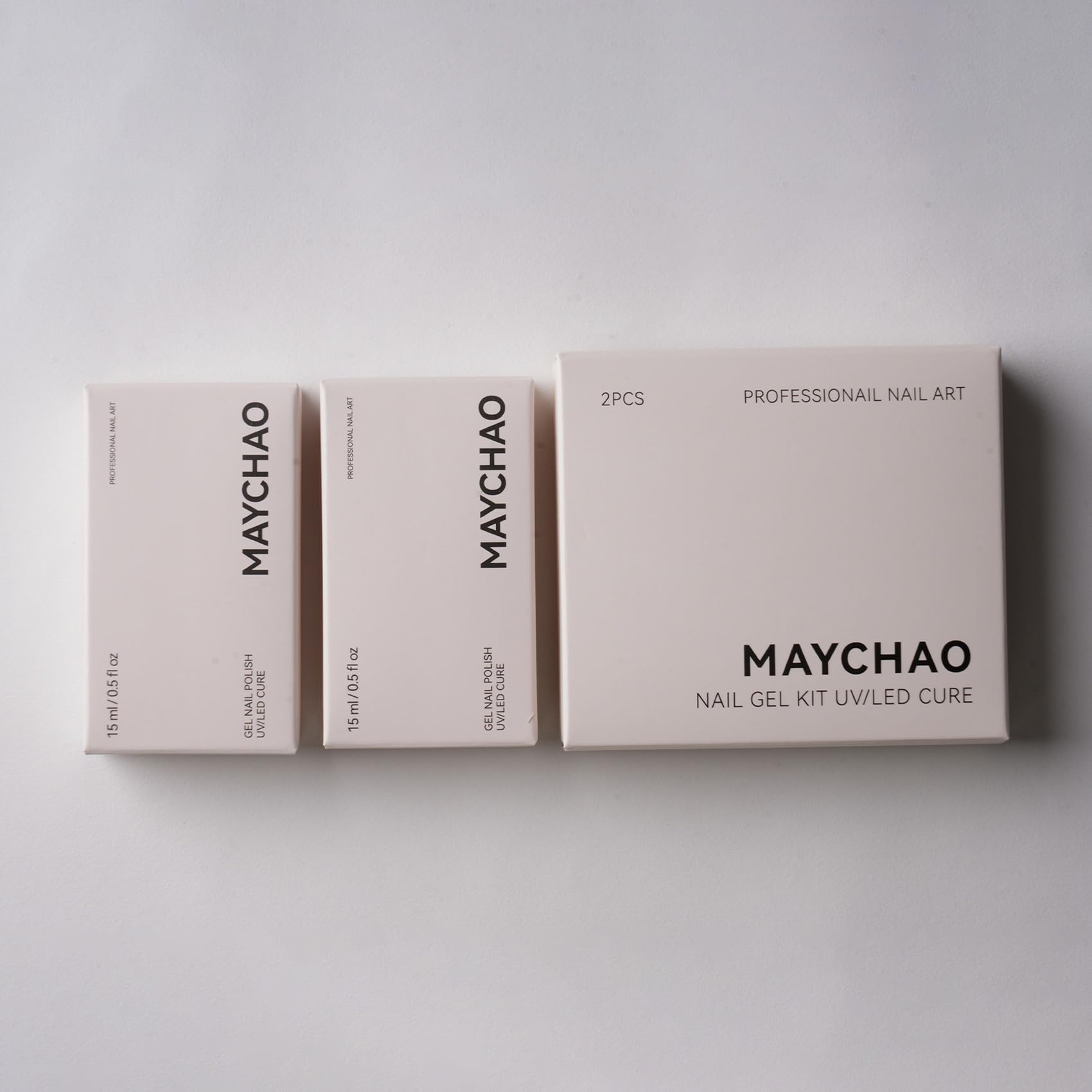 MAYCHAO cured manicure close-up displaying long-lasting gloss finish