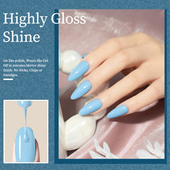 MAYCHAO gel texture close-up highlighting glossy, streak-free coverage