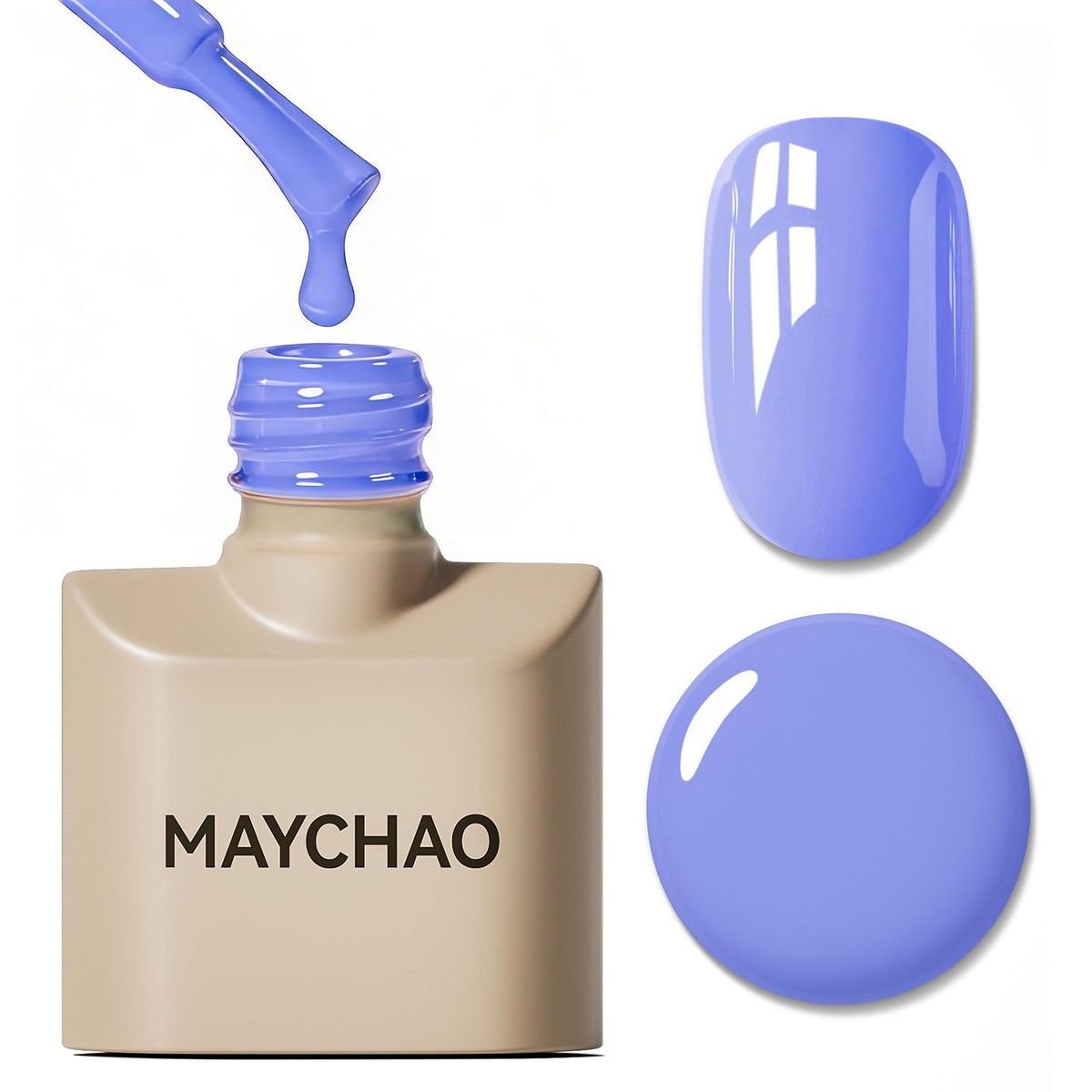 MAYCHAO front bottle bright lilac showing color and branding for easy identification