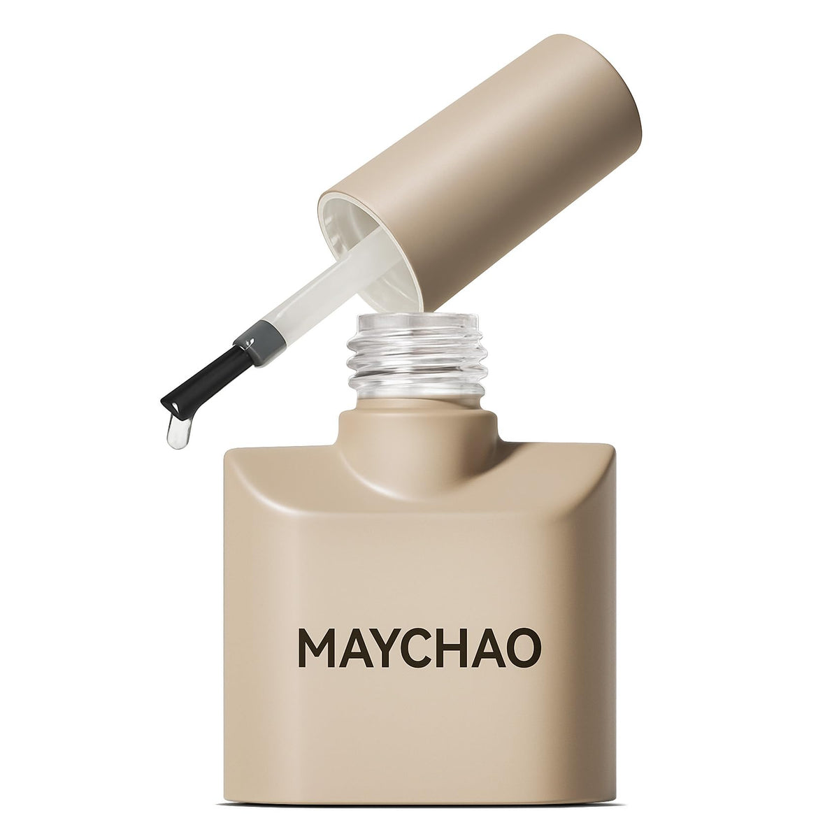 MAYCHAO clear builder gel bottle front view showing compact bottle and label benefit