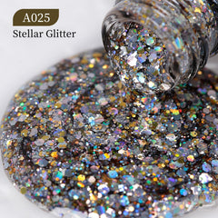 MAYCHAO close-up glitter texture revealing holo sparkle and fine particle shine benefit
