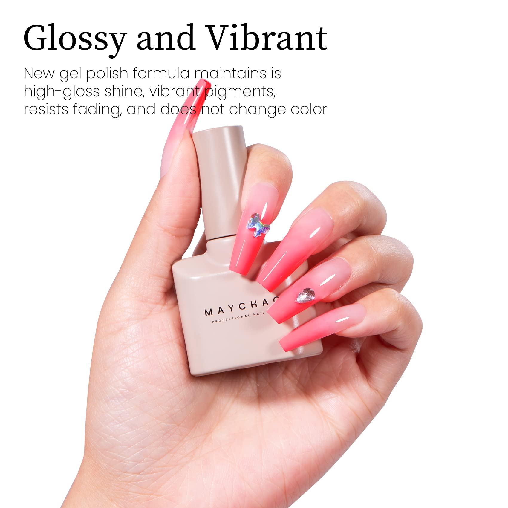MAYCHAO swatch wheel with Pink Lemonade illustrating true color