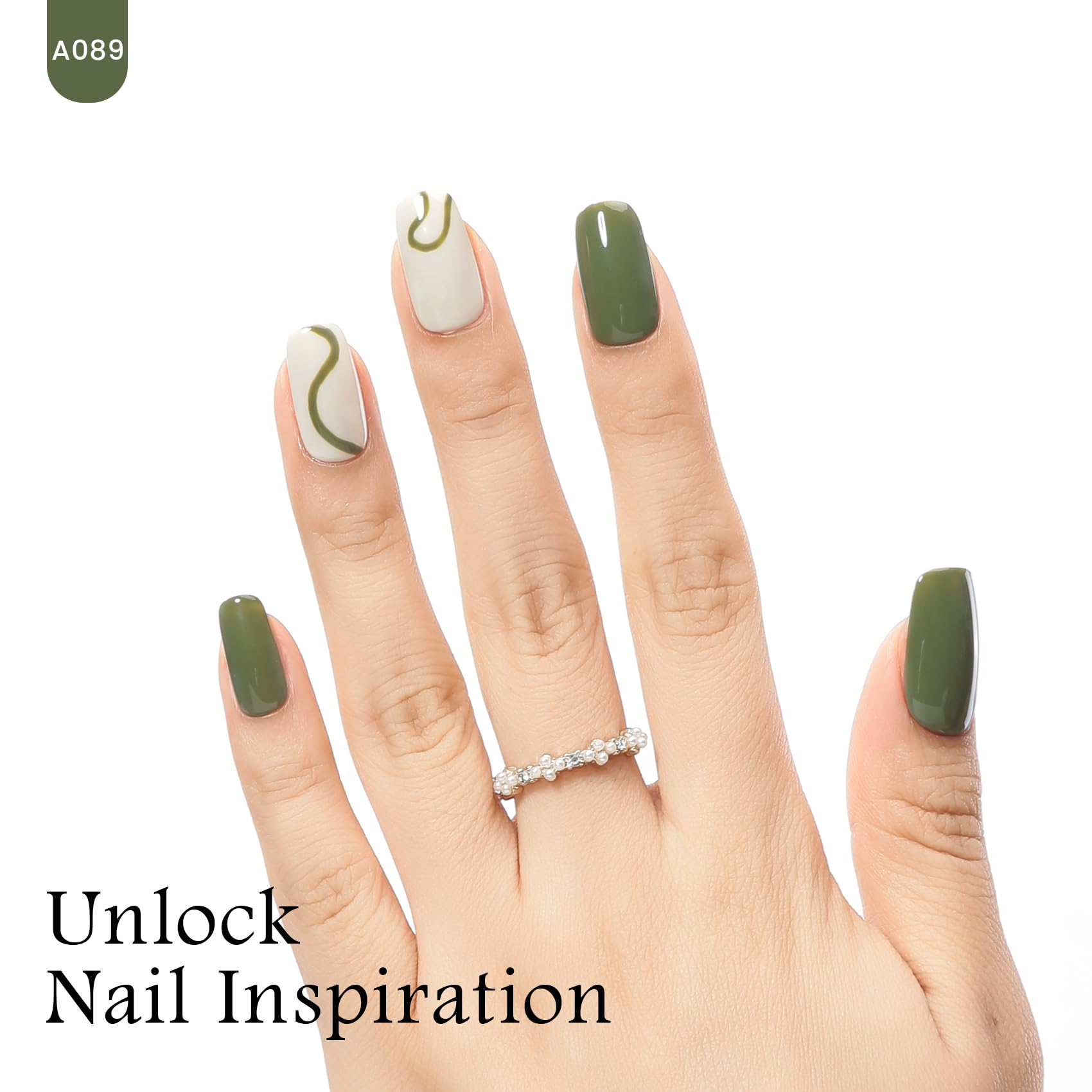 MAYCHAO nail wheel swatches displaying true camouflage green pigment