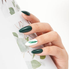 MAYCHAO swatch on fingernails demonstrating glossy color payoff benefit