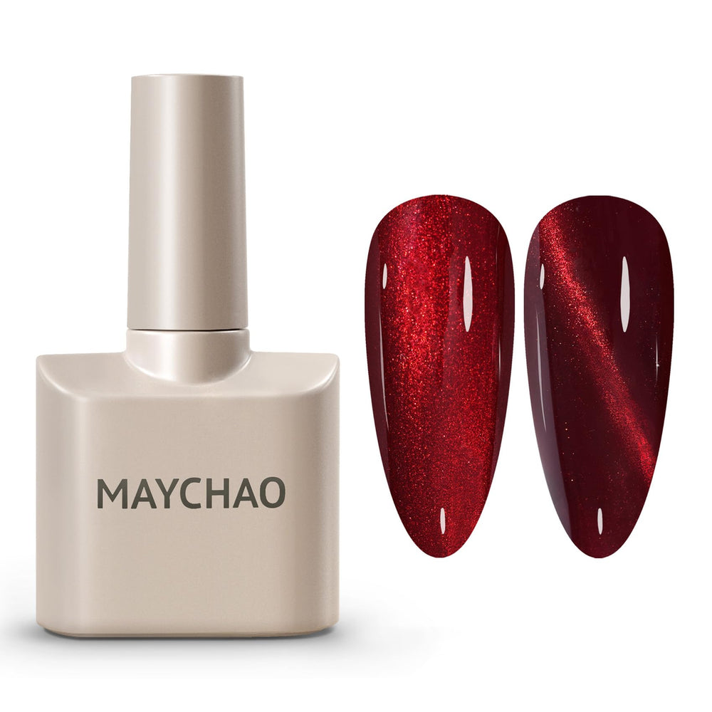 MAYCHAO front bottle burgundy shade showing rich color and shine